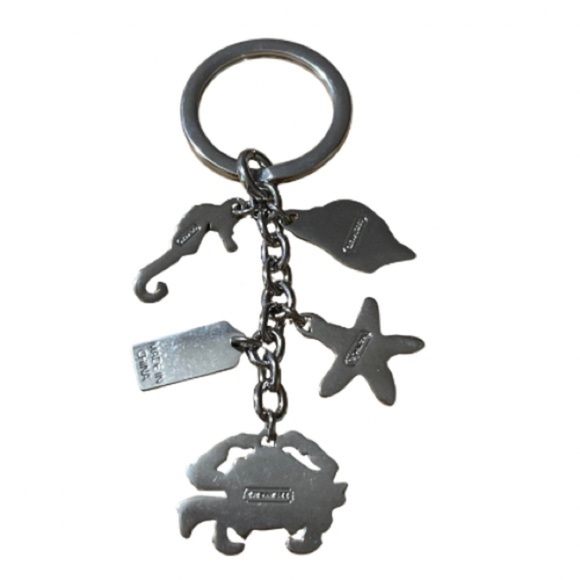 Coach Sea Life Keychain with Blue, Purple, Green & Pink Charms - Picture 3 of 4